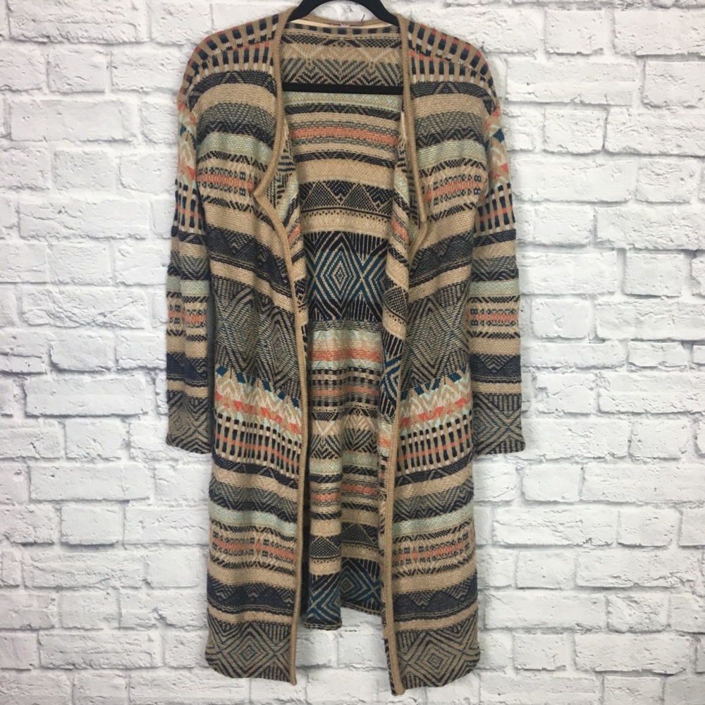 Calypso Open Front Long Cardigan
